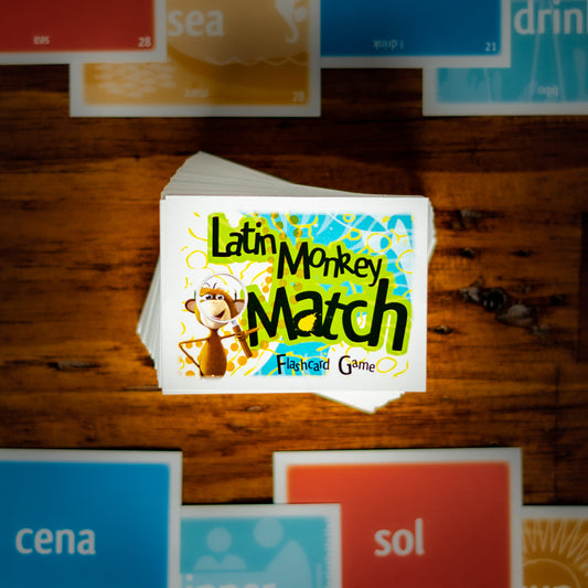 Latin Monkey Match 1 Flashcard Game